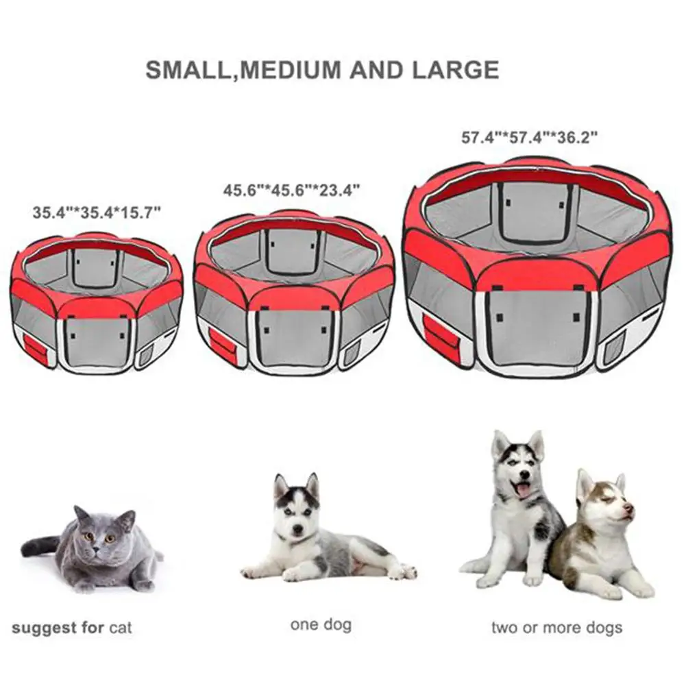 

45in Portable perros Tent Large Small Dogs Outdoor Dog Cage Houses For Foldable Indoor Playpen Puppy Cats Pet Dog Cat Room