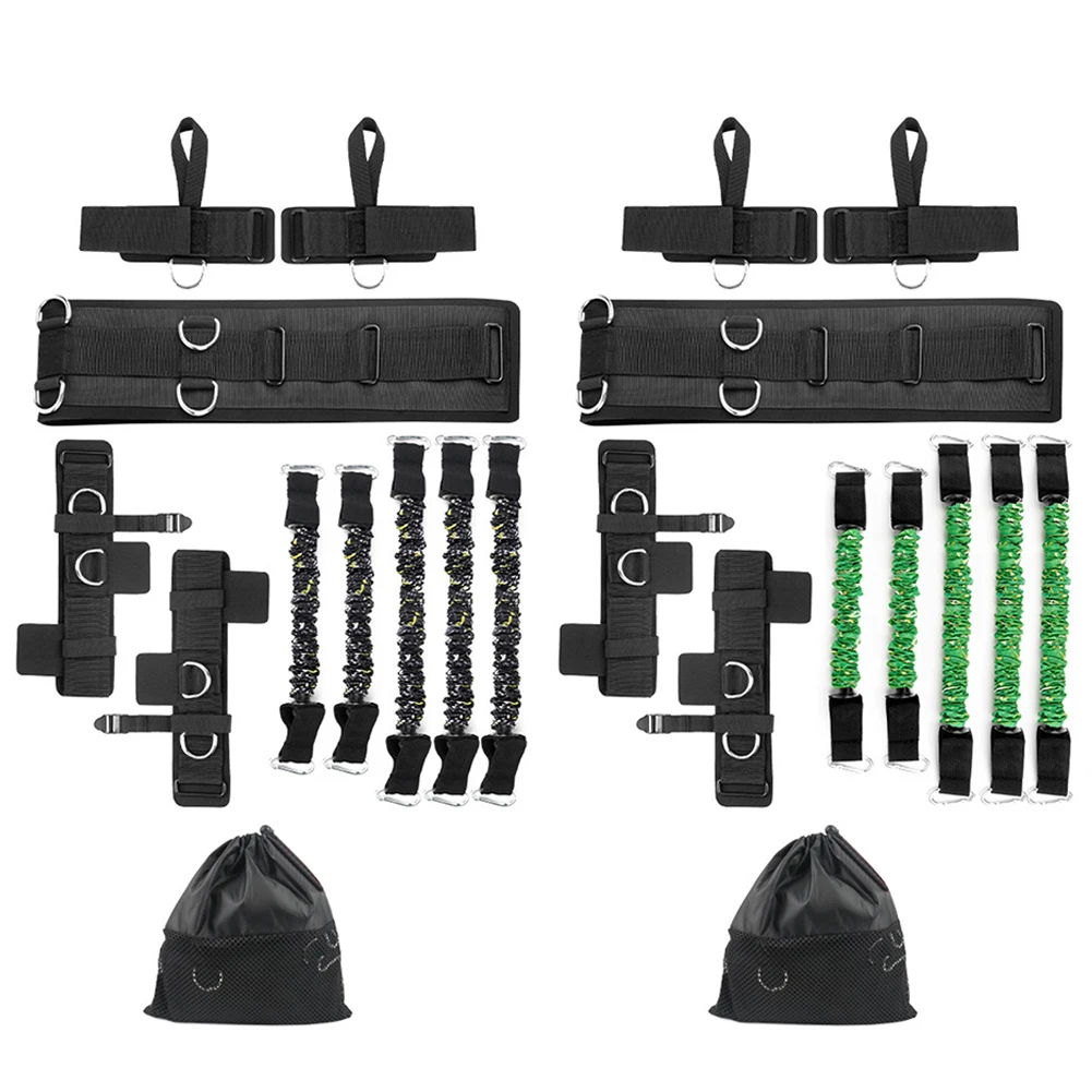 

Fighting Strength Training Belts Set Body Building Fitness Exercise Elastic Resistance Bands Rope Workout Equipment