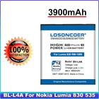 Аккумулятор для смартфона LOSONCOER 3900 мАч для Nokia Lumia 830 Lumia 535