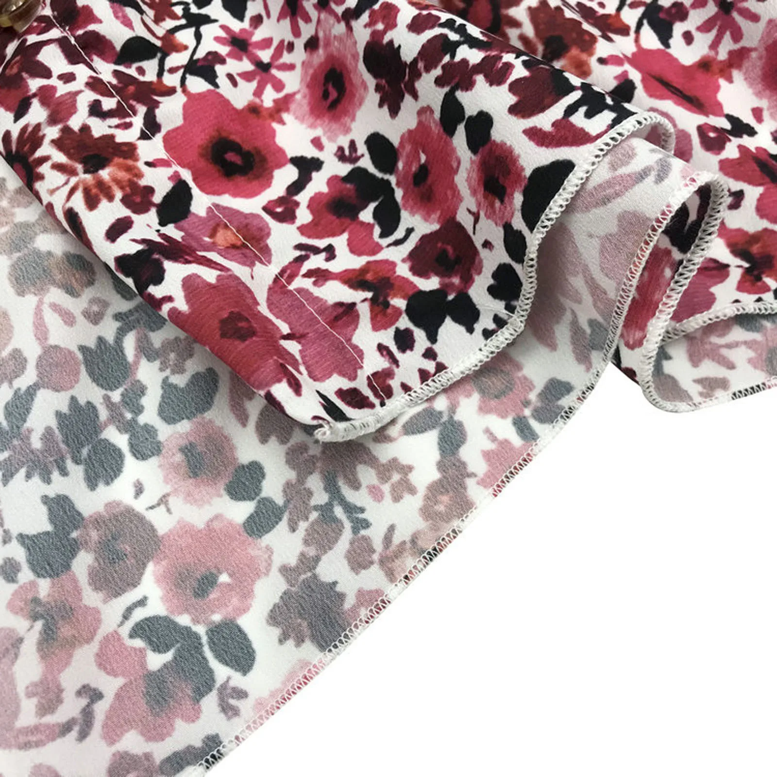 

Summer Sexy Vestidos Floral Dresses For Women Chiffon Bandage Short Sleeve Casual V-Neck A-line Woman Dress L*