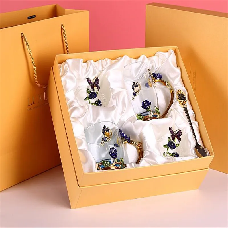 Горячие и холодные напитки чайная чашка красивая новая эмалированная кофейная