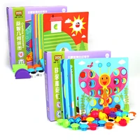 button art toys for toddlers color matching mosaic pegboard early learning preschool educational toys gift