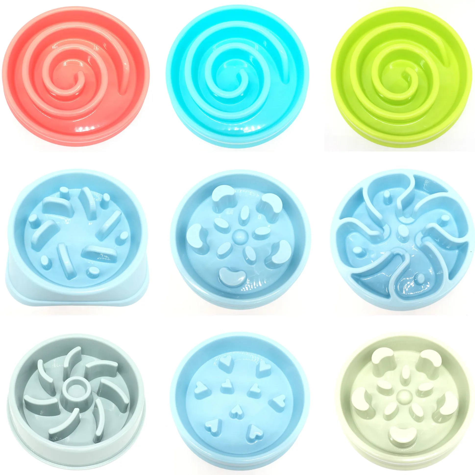 

Portable Plastic Slow Feeder Dog Bowl, Dog Feeder Dog Food Bowl, Fun Feeder Slo Bowl, Puppy Bowl, Pet Slowly Puzzle Feeders