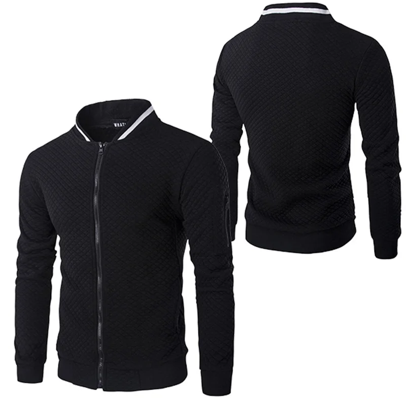 

Baseball Jacket Men Long Sleeve Vintage Color Zipper Sweatshirt Hoodless College Harajuku Style Outwear Coat Male Clothing Tops