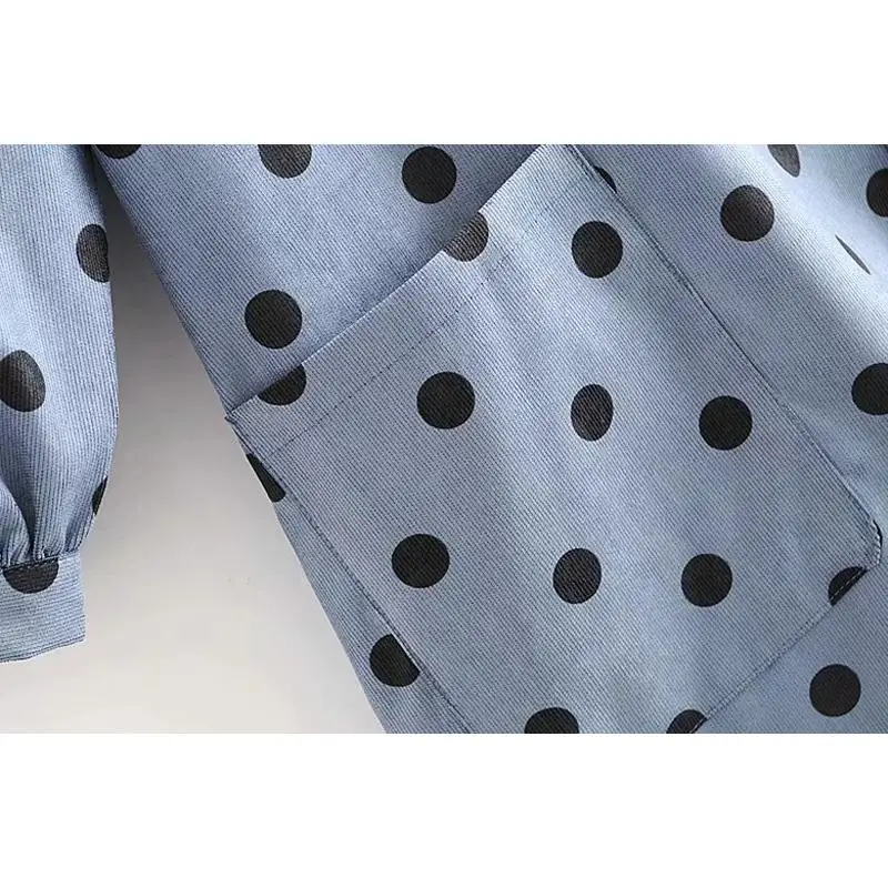 Женское мини-платье с длинным рукавом Осеннее синее платье из 2019 хлопка уличная