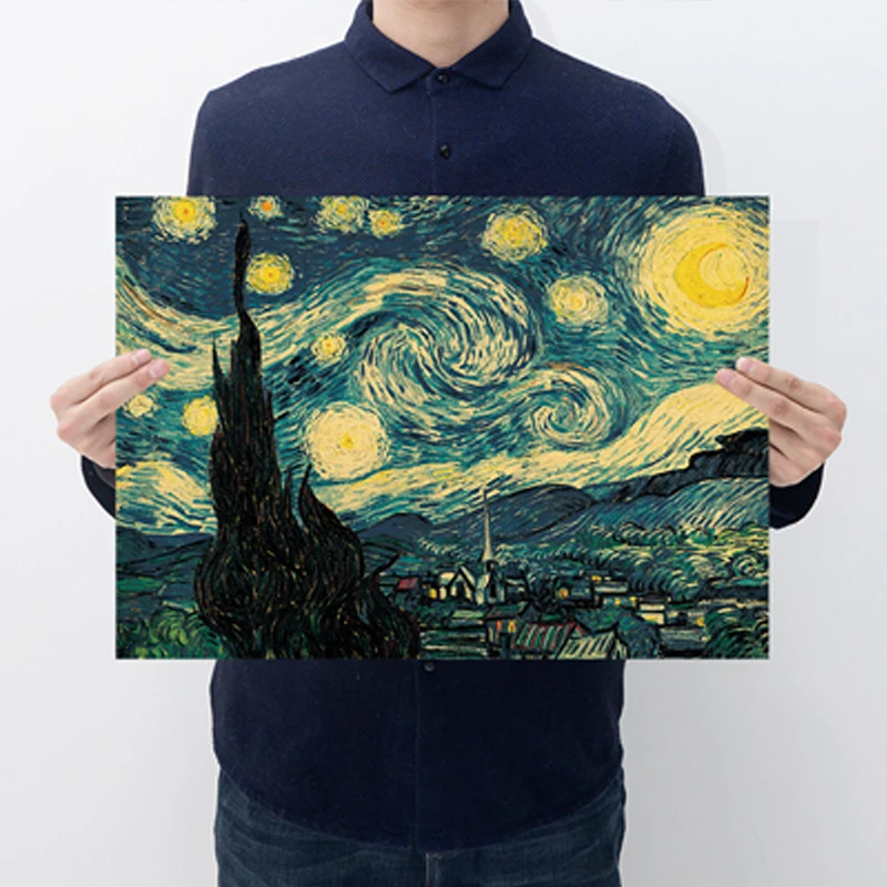Классический известный Ван Гог &quotЗвездное небо&quot на Рона река Gtr автомобиль