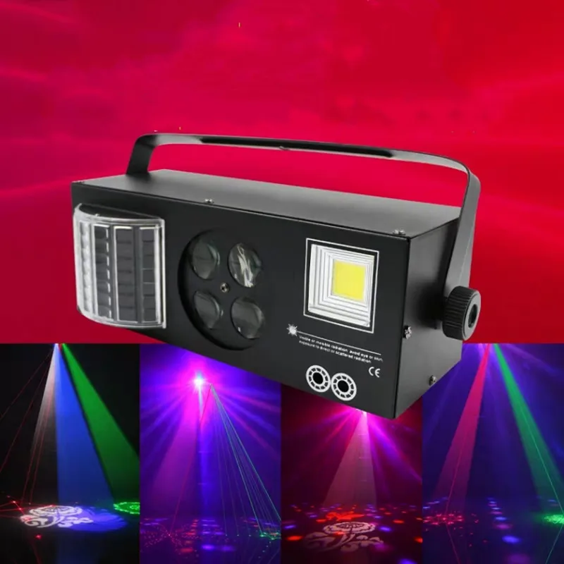 

Luces estroboscópicas LED de buena calidad 4in1 DMX512 luces de efecto de escenario buenas para DJ Disco cumpleaños fiesta boda