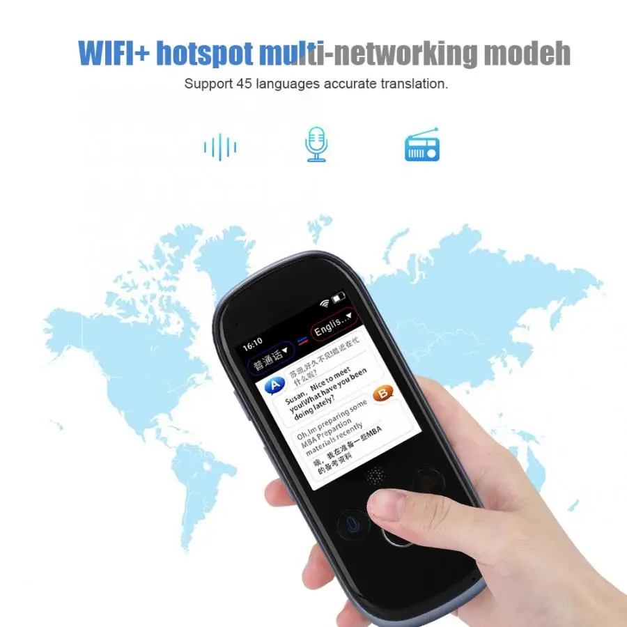 Новый K1 Pro 2 4 дюймов сенсорный экран wifi 45 языков камера Интеллектуальный