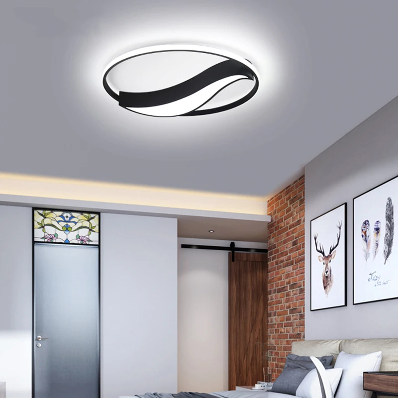 Круглые современные светодиодные потолочные лампы для гостиной спальни