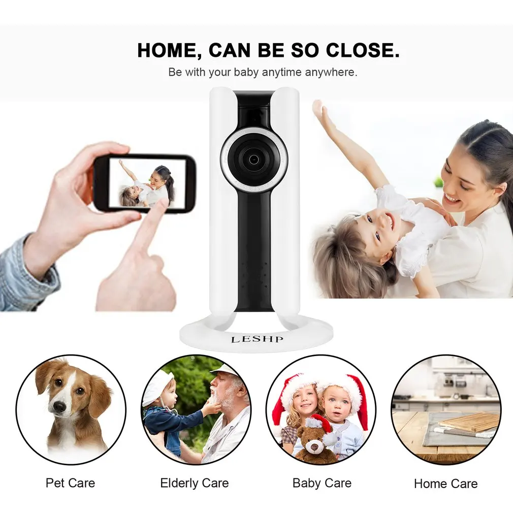 LESHP 1.0MP VR CAM 3D панорамная IP камера беспроводная Wifi наружная Водонепроницаемая