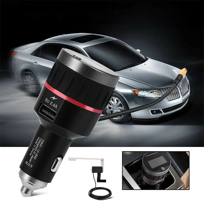 Автомобильный радиоприемник DAB для прикуривателя цифровой + с fm трансмиттером