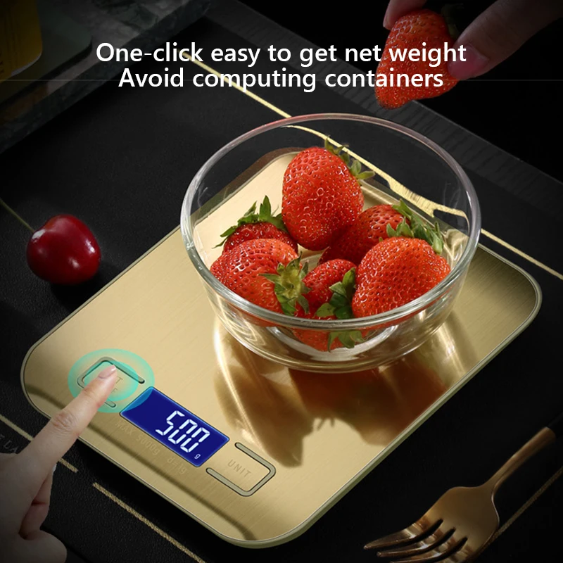 

Digital Multi-Function Food Kitchen Scale 11lb/ 22lb 5kg/ 10kg Stainless Steel Platform LCD Display Grams Ounces Cooking Baking