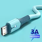 Кабель Micro USB 3A из жидкого силикона для быстрой зарядки Redmi 7 7A Note5