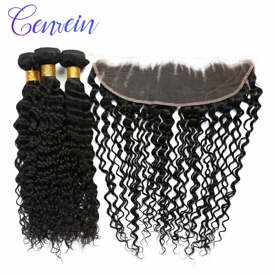 Волшебные волнистые волосы Wonder Beauty пучки с фронтальным натуральным цветом