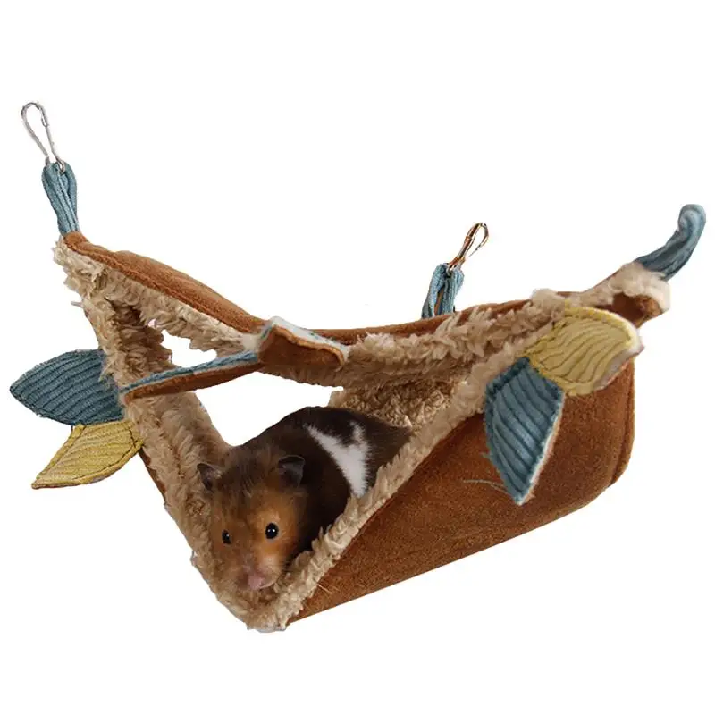 

Pet Hamster Hammock Plush Soft Winter Warm Hanging Nest Small Pets Hamster Squirrel Chinchilla Sleeping Bed Small Animals Cages