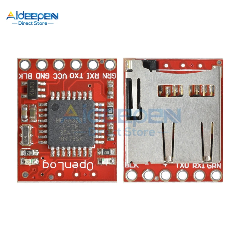 

DC 3.3V-12V OPENLOG Data Logging Module Openlog Open Source Data Recorder Module ATmega328 16MHz Supports 64GB Micro SD Cards