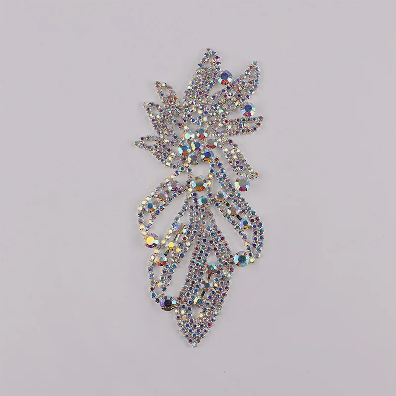 

Швейные кристаллы AB аппликация из стеклянных страз железо на патче Стразы мотивы свадебное платье RA468