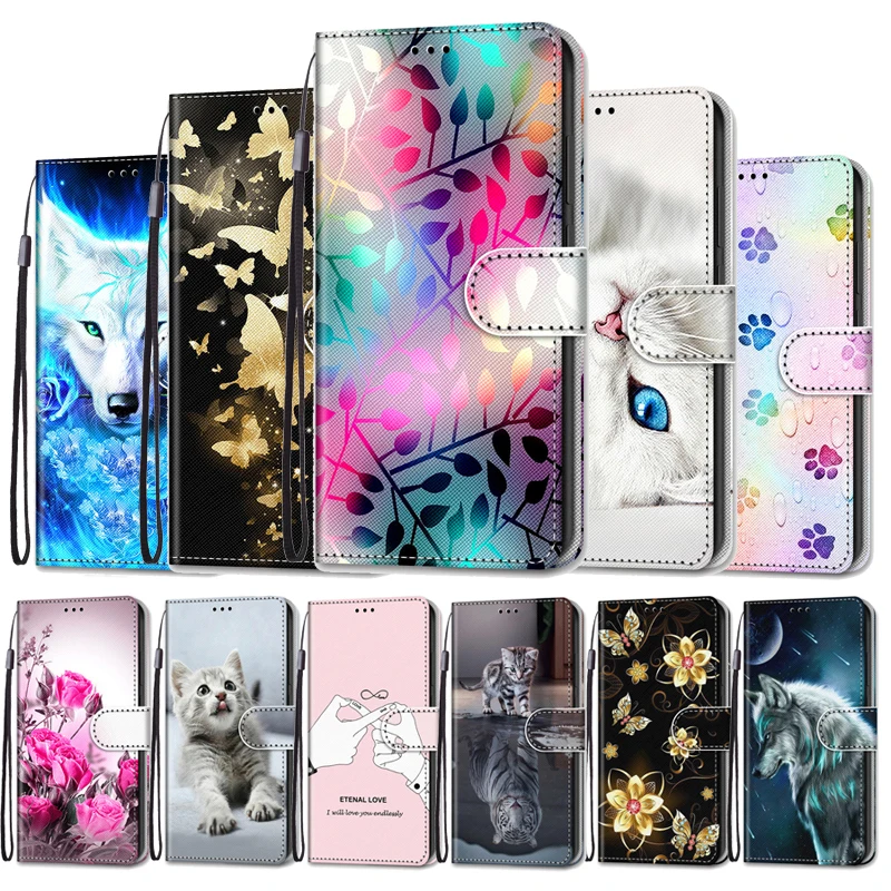 

Case For Huawei Honor 7A Case 5.45" For Honor 7S 8S Cover Flip Leather Wallet Book Cases For Huawei Y5 Prime 2018 Y5 2019 Cute