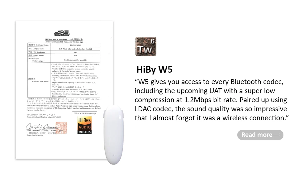 HiBy W5 USB DAC 3,5 мм портативный Bluetooth усилитель для наушников беспроводной Bluetooth приемник UAT APTX HD LDAC шумоподавление