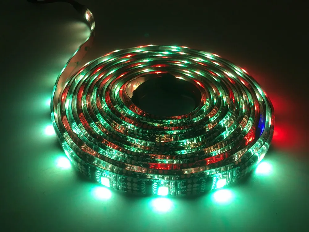 WS2801 интеллигентая(ый) Светодиодные полосы SMD5050 5V 32Led/м индивидуально адресуемых лента полный мечта Цвет светильник IP30 IP65 IP67