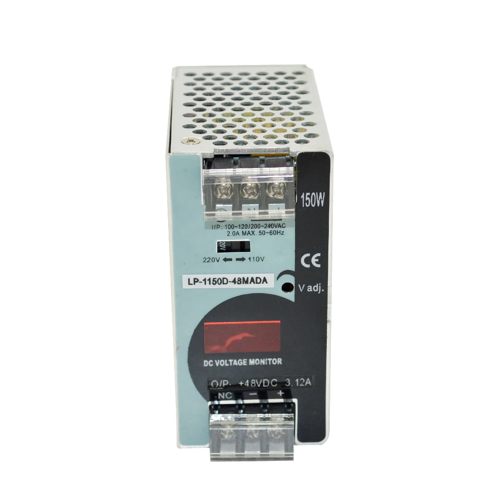 Цифровой светодиодный импульсный источник питания LP-150 12 В 24 48 Din-рейка с одним