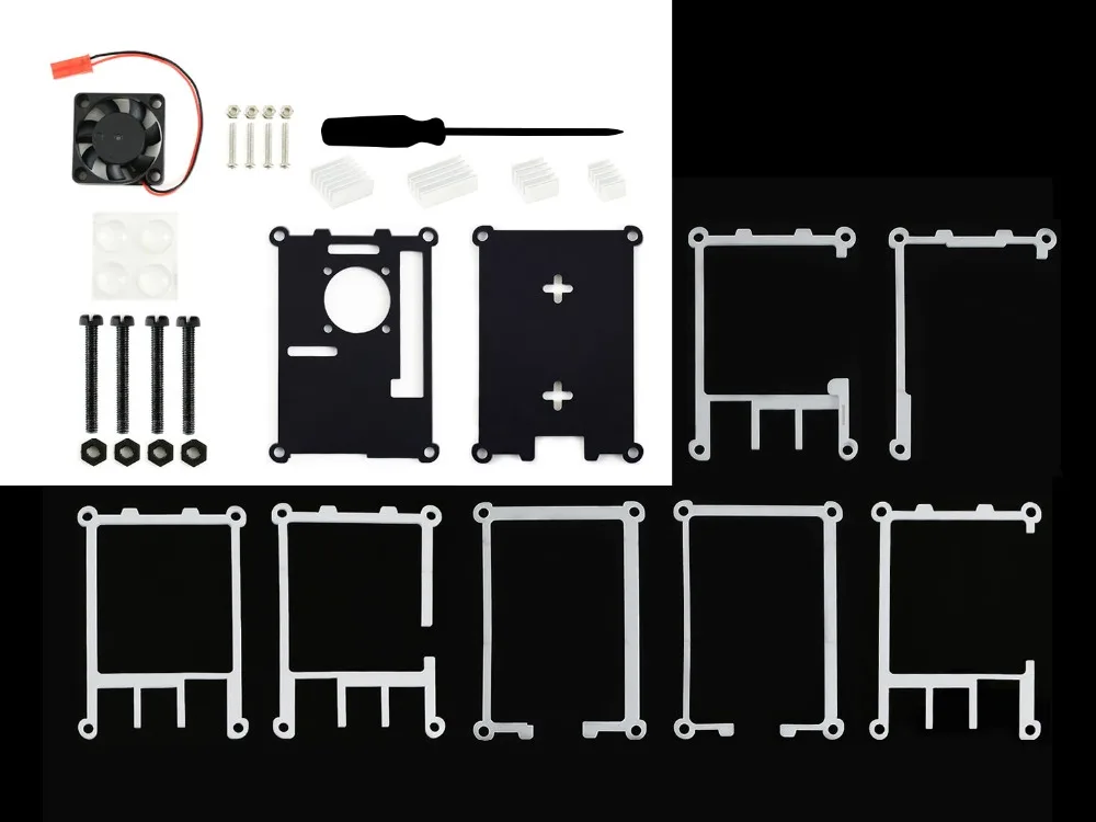 Waveshare черный/белый акриловый чехол для Raspberry Pi 4 Модель B, с охлаждающим вентилятором, пылестойкость, хорошее распределение тепла