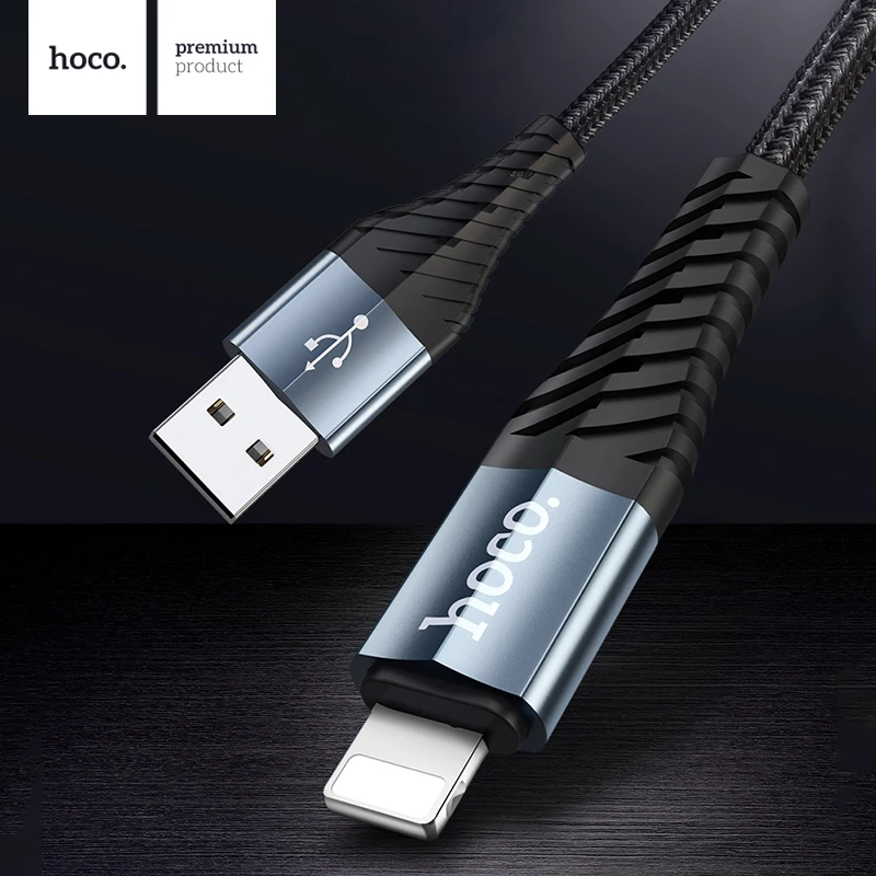 USB-кабель HOCO нейлоновый для быстрой зарядки и мобильный телефон Apple iphone 11 Pro X XR XS Max