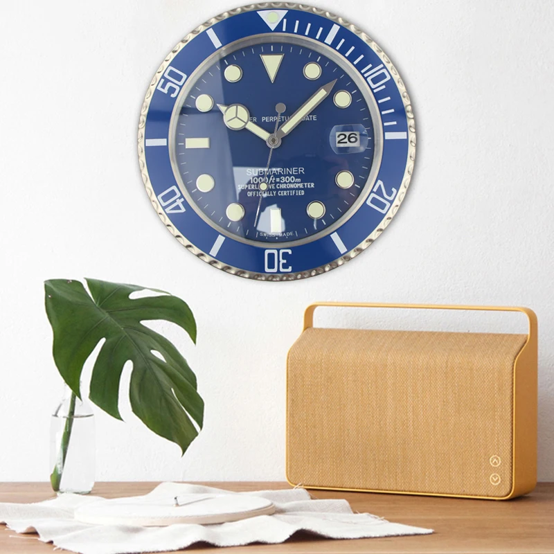 

Luxury Design Wall Clock Watches Home Decor Metal Art Large Watch Wall Clocks Metal Luminous Wall Clocks Christmas Gift