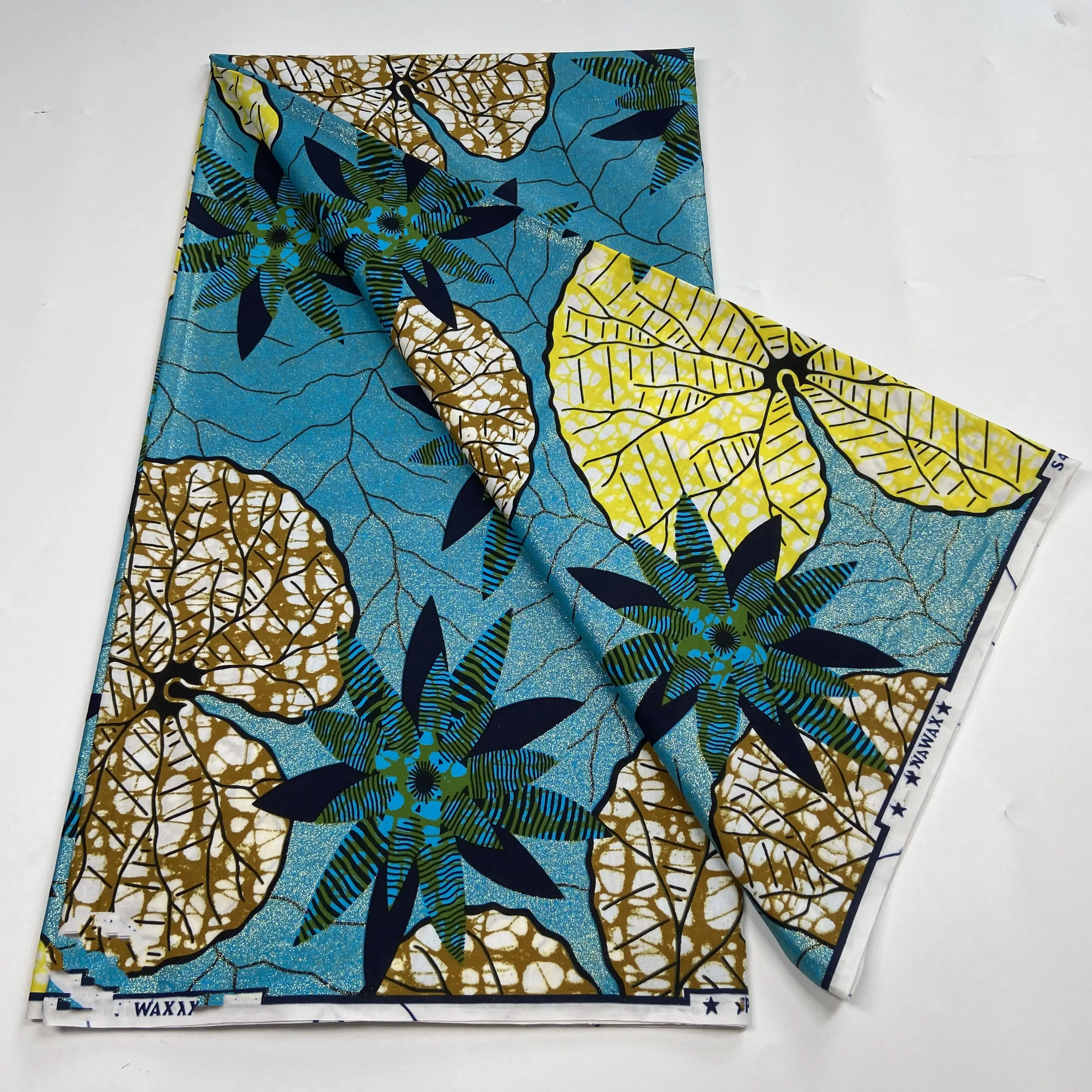 

Real Grand Gold Wax Ankara African Wax Dye Cotton Printed Fabric By Yards 100%Veritable Soft99 Sewing Material For Dress SP-ER