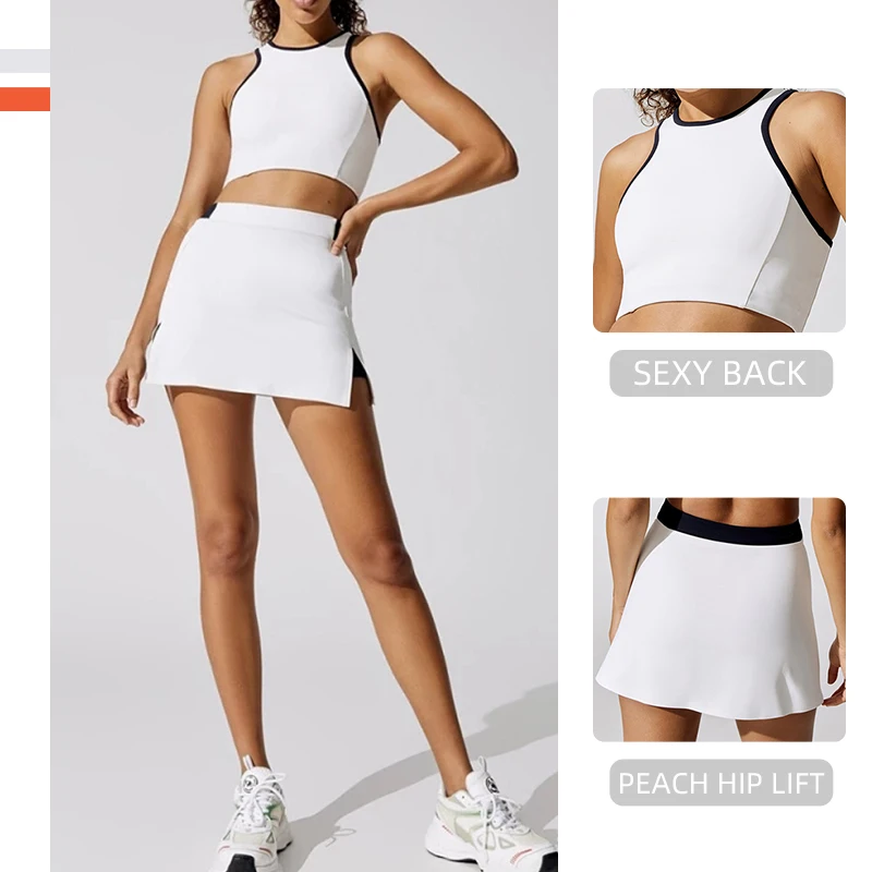 

2PCS Seamless Sports Bra+Sport Culotte Yoga Set Sports Wear For Women Gym Clothing Sports Suit Polyester Gym Set