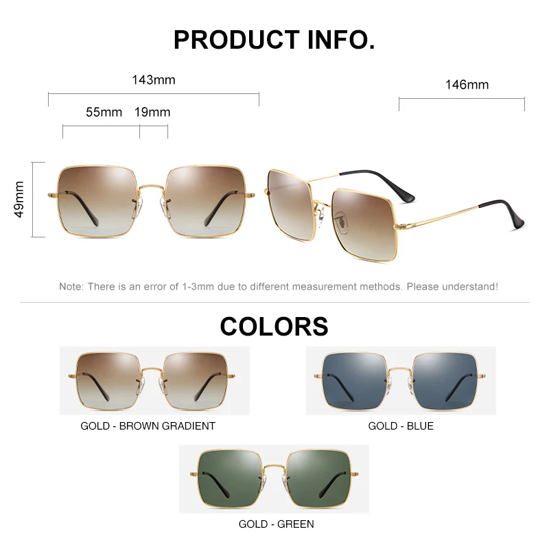 Женские квадратные поляризационные солнцезащитные очки CAPONI, роскошные брендовые дизайнерские солнцезащитные очки в металлической оправе ... от AliExpress WW