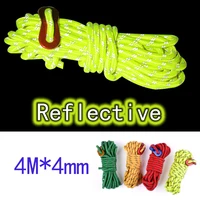 1pc 4m4mm outdoor rock climbing rope with rope buckle high strength survival paracord safety rope cord string hiking accessory