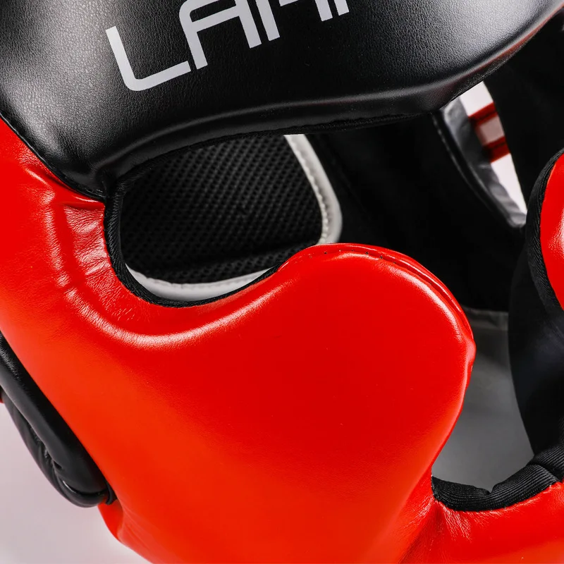 

Flyspo Kick Boxing Helmet for Men Women PU Karate Muay Thai Guantes De Boxeo Free Fight MMA Sanda Training Adults Kids Equipment