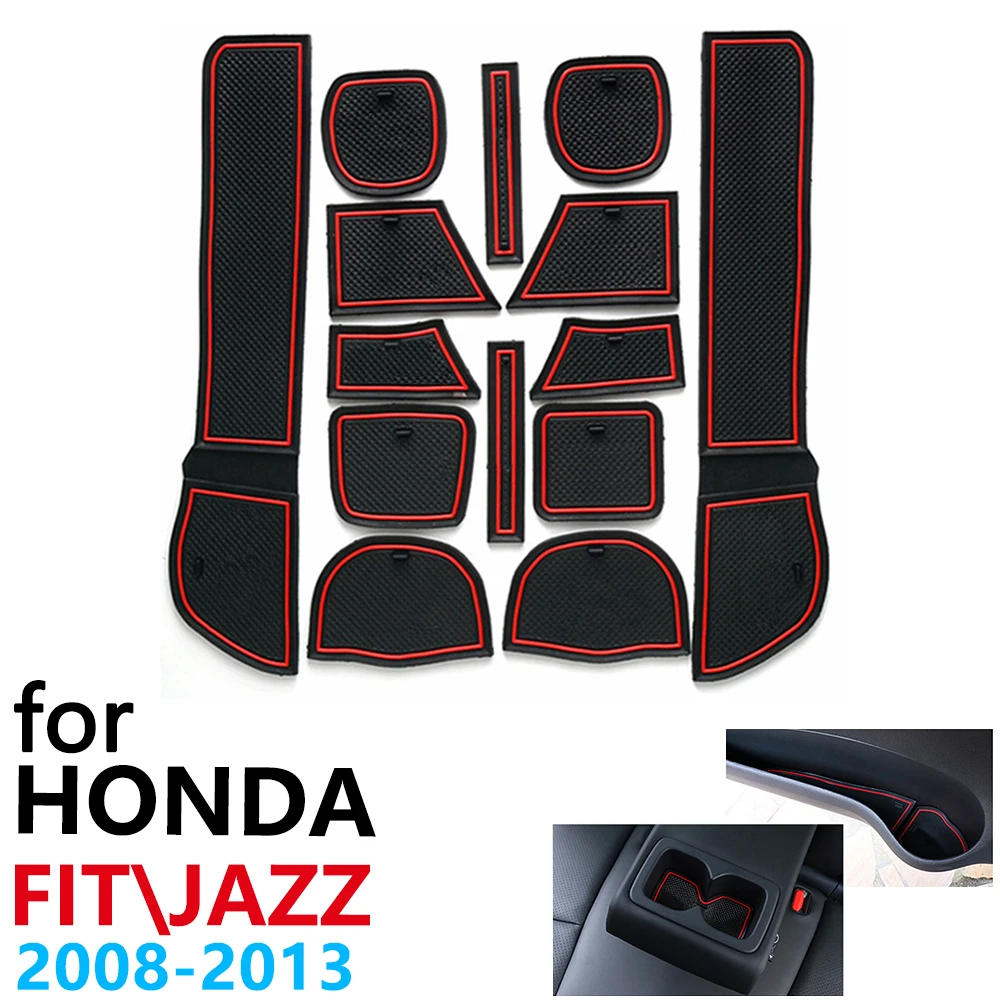 

Anti-Slip Rubber Cup Cushion Door Groove Mat for Honda Fit Jazz GE6 GE7 GE8/9 2008~2013 2010 2011 2012 Accessories mat for phone