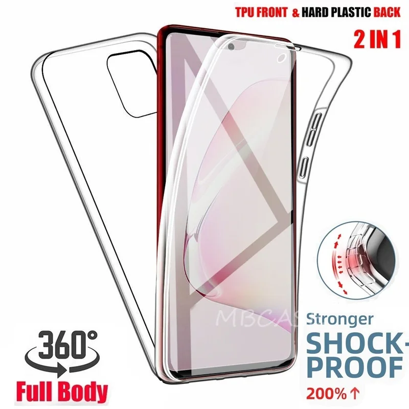 Чехол с полным покрытием 360 градусов для Samsung S21 Plus S20 FE Note 20 S10e S9 S8 S7 S6 Edge двойной