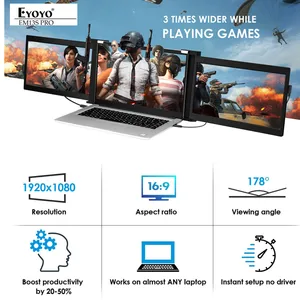 eyoyo dual portable ips monitor 13 3 1920x1080 usb c hdmi gaming display fhd ps4 laptop screen pc phone xbox nintendo switch free global shipping