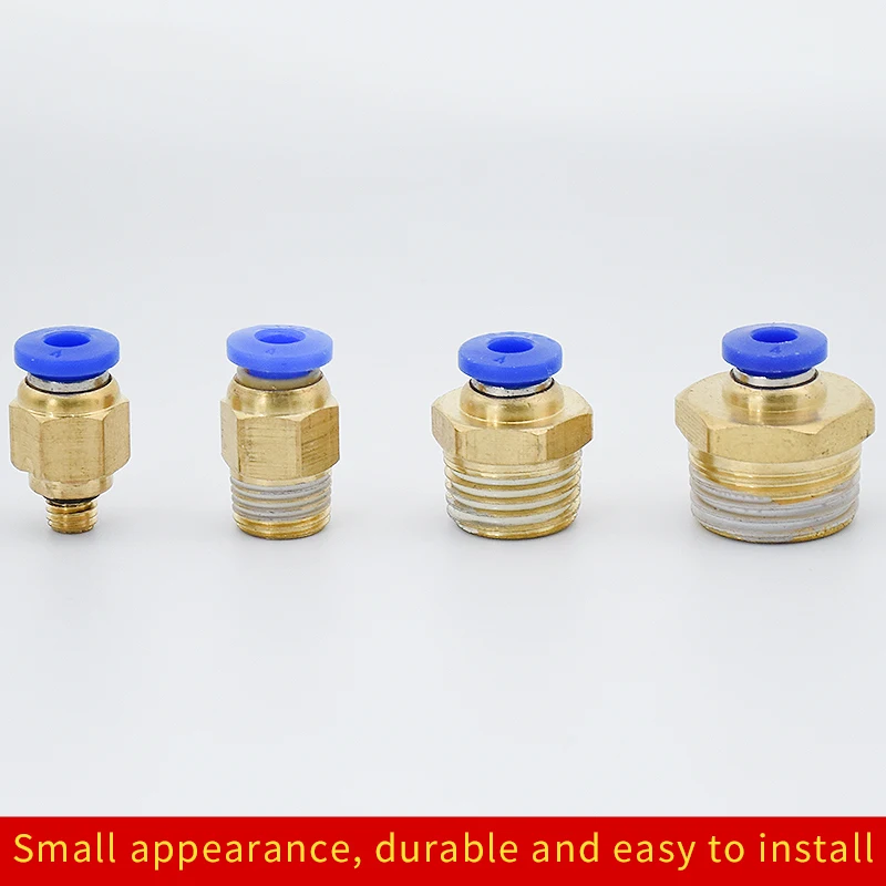 Быстроразъемный латунный пневматический Фиттинг для шланга ПК 4 мм 6 8 10 1/4 дюйма 1/2
