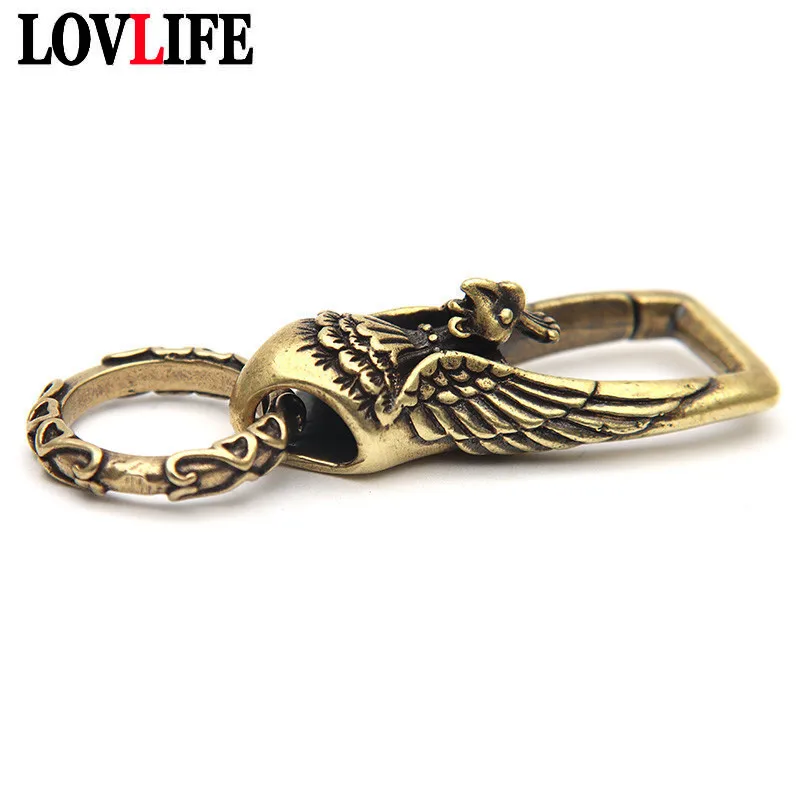 Феникс Латунь Брелок DIY аксессуары на цепочке для ключей от автомобиля ювелирное