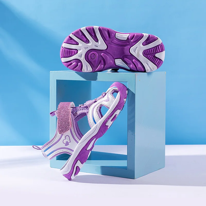 Летние Новые сандалии принцессы для девочек мягкая подошва детская повседневная