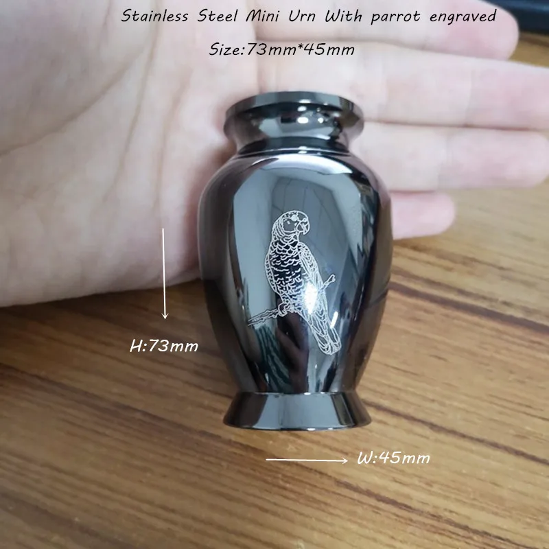 IJU027 полированный погребальный пепел из нержавеющей стали урна для Keepsake Орел и