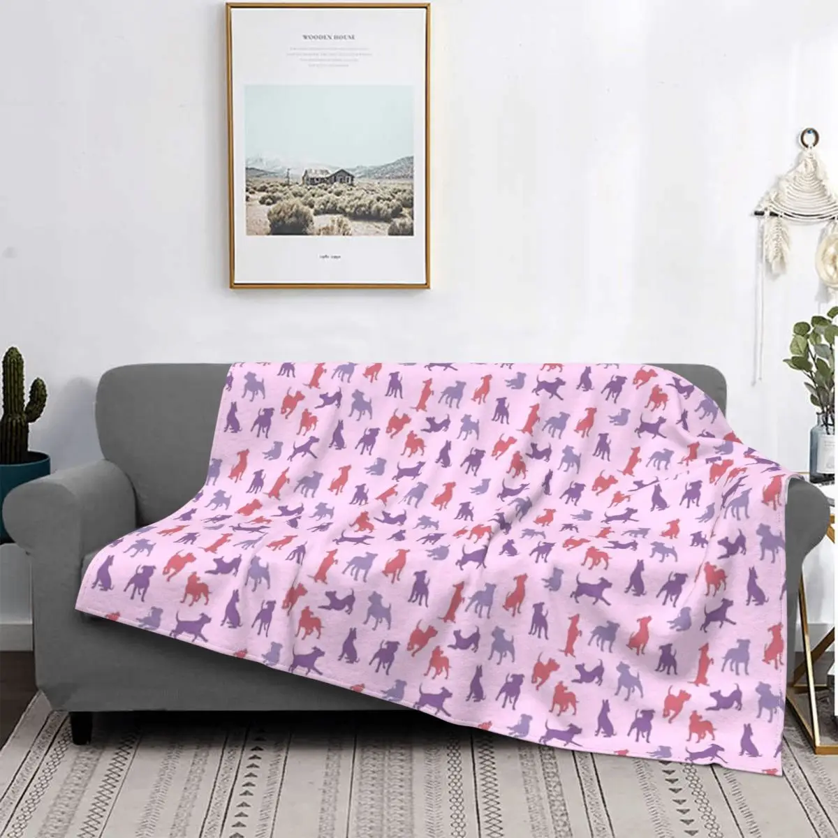 

The Many Sides Of Pitties Pink Print Blanket Bedspread Bed Plaid Plaid Beach Towel Hooded Blanket Home Textile Luxury