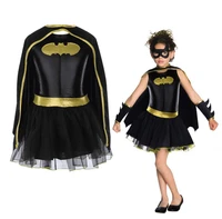 children girls bat man batgirl fancy dress tutu superhero cosplay halloween costume outfits comic masquerade evening super man
