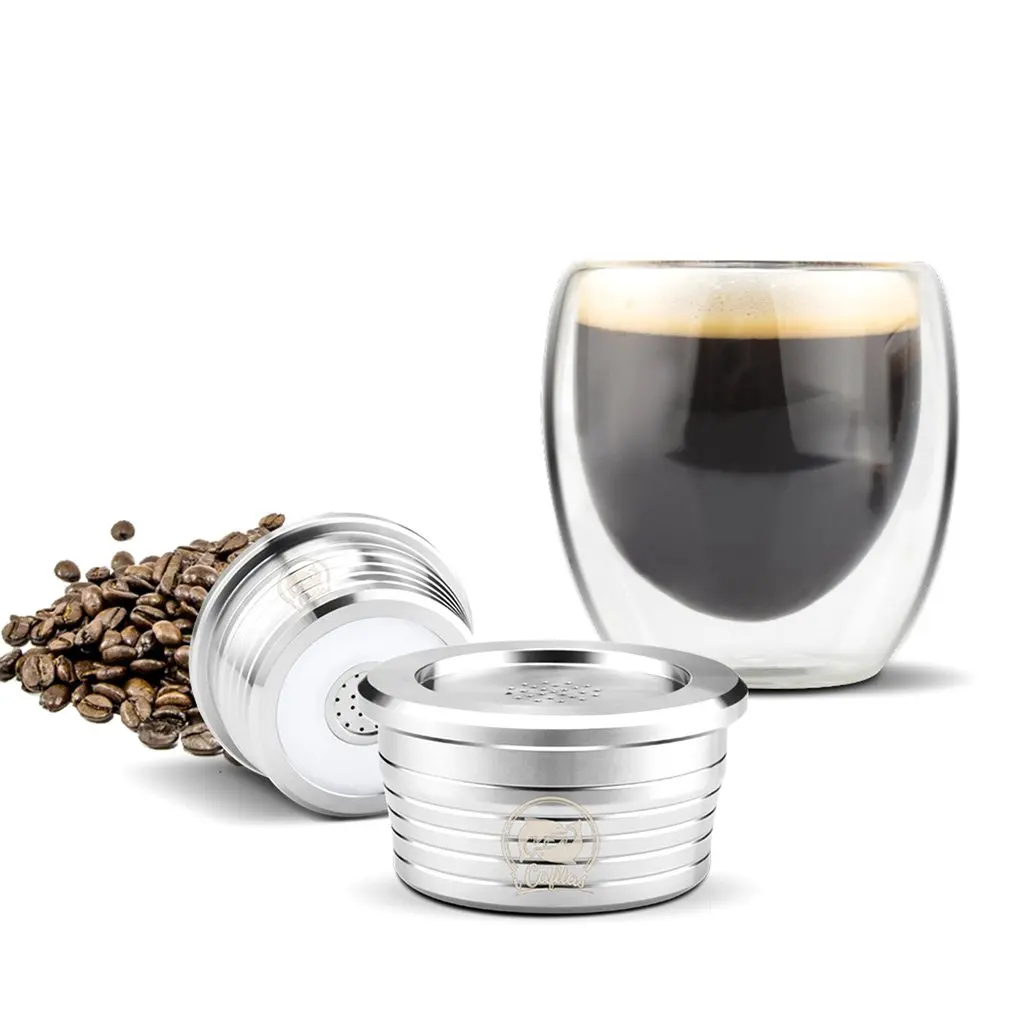 C&aacute;psula de caf&eacute; recargable de acero inoxidable, filtro de gotero, Compatible con DELTA Q/m&aacute;quina de caf&eacute;, env&iacute;o directo-1