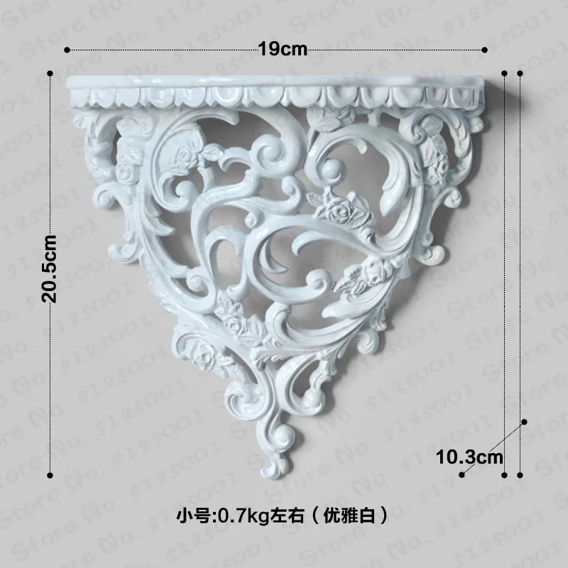 

European style creative wall mounted resin three dimensional shelves partition shelves for room wall decorations TV Furnishing