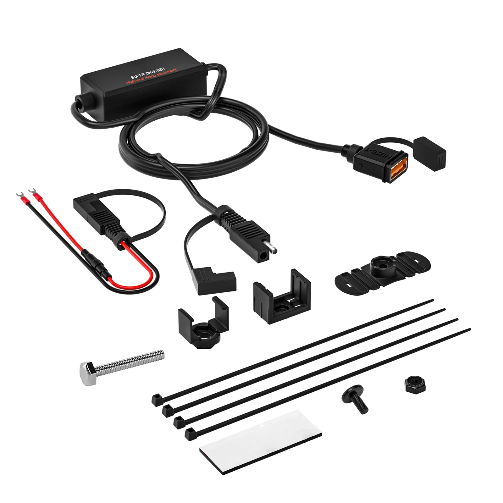 

USB Fast Charging Version Charger Motorcycle SAE Version Two Fast Charging Smart Chip Insurance Device Designed for Motorbike