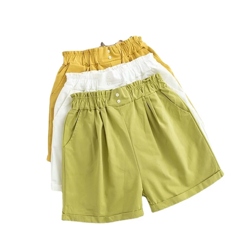 

Летние шорты для мальчиков и девочек, детская одежда для подростков, корейские подростковые брюки, детская верхняя одежда, однотонная детск...