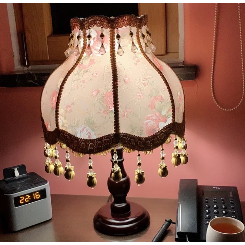 European Barrel Lamp Shade Handmade Royal Style Fabric Cover French Romantic Lampshade Light Replacement | Освещение