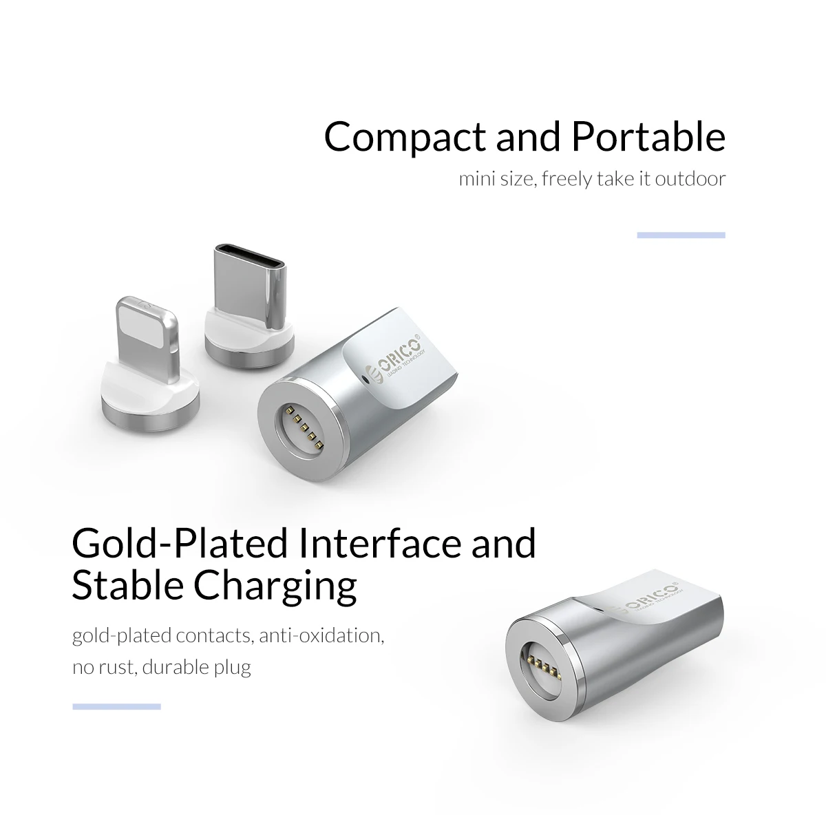 ORICO OTG Magnetic Adapter Micro USB to Type C Charging Converter for Macbook iPhone Samsung Galaxy Huawei Mobile Phone