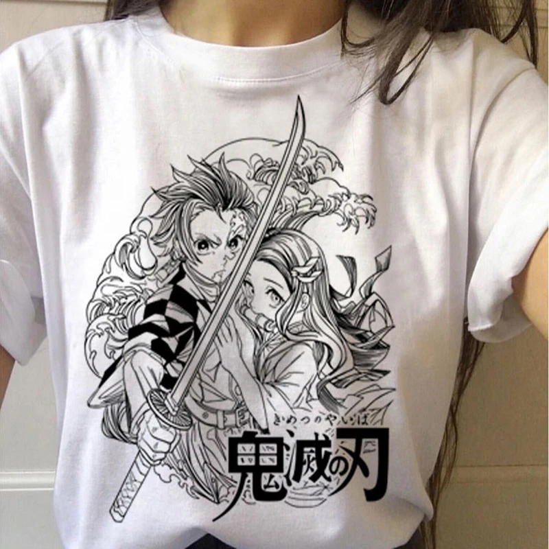 

Women's t-shirts Anime White Oversized t-shirt Korean Version Loose Print Streetwear Top Female Fairycore Clothes Hip Hop