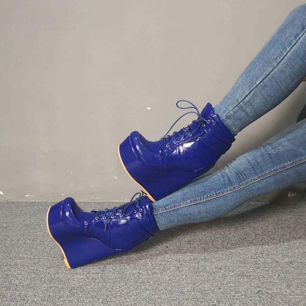

DORATASIA Cool Women Platform High Heels Shoes Buckle Fashion Designer Brand Boots Women Solid shoes lace Ankle Boots